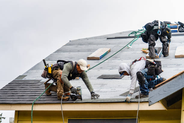 Professional Gutter Installation technician working in Huntington Beach, CA